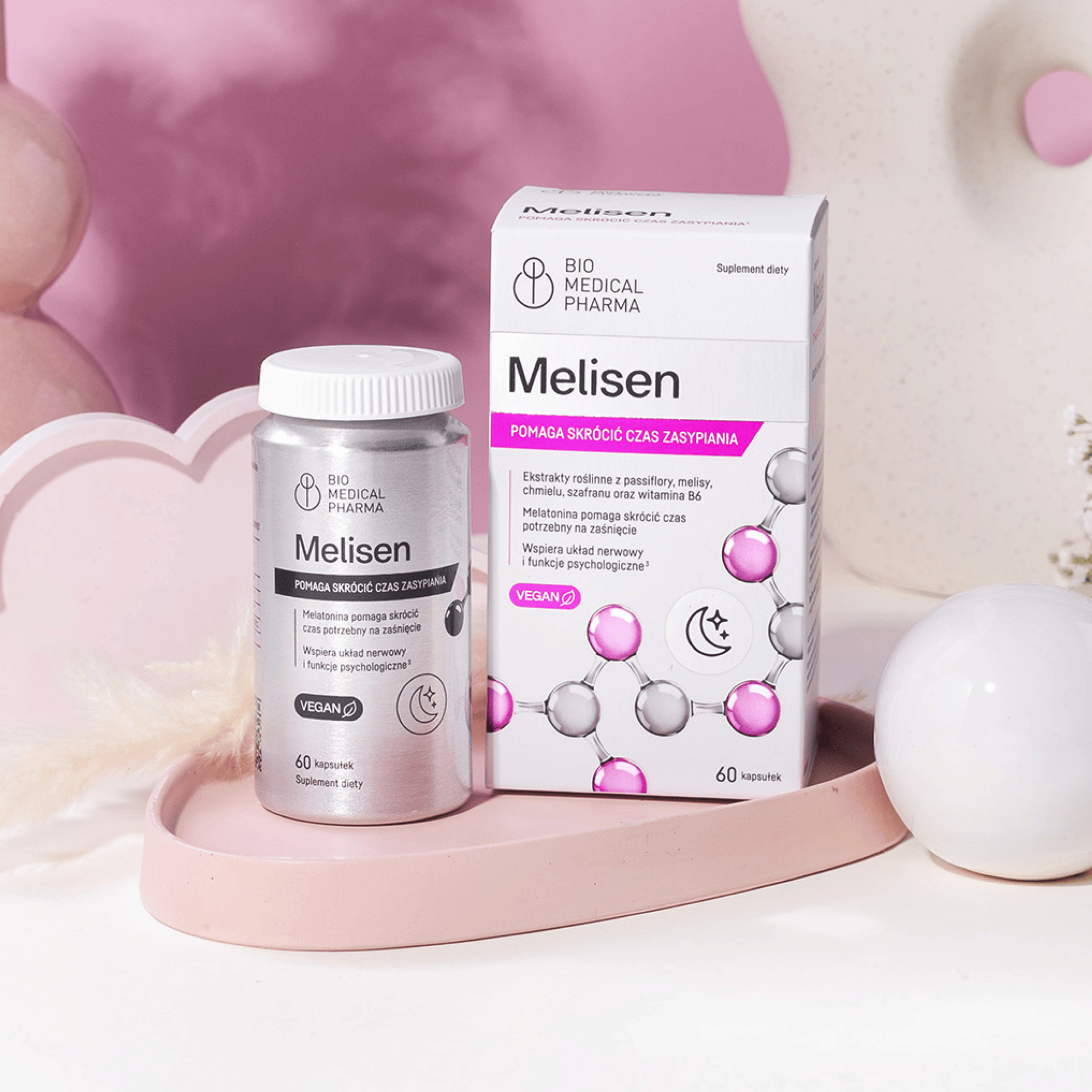 Melisen - melatonina 1 mg z 4 ekstraktami roślinnymi
