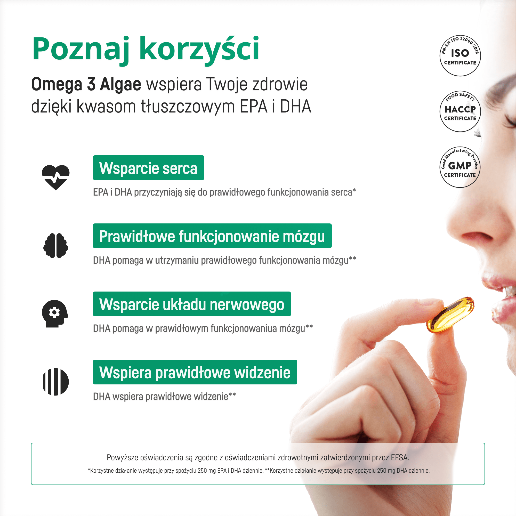 Omega 3 Algae - wegańskie DHA i EPA z mikroalg