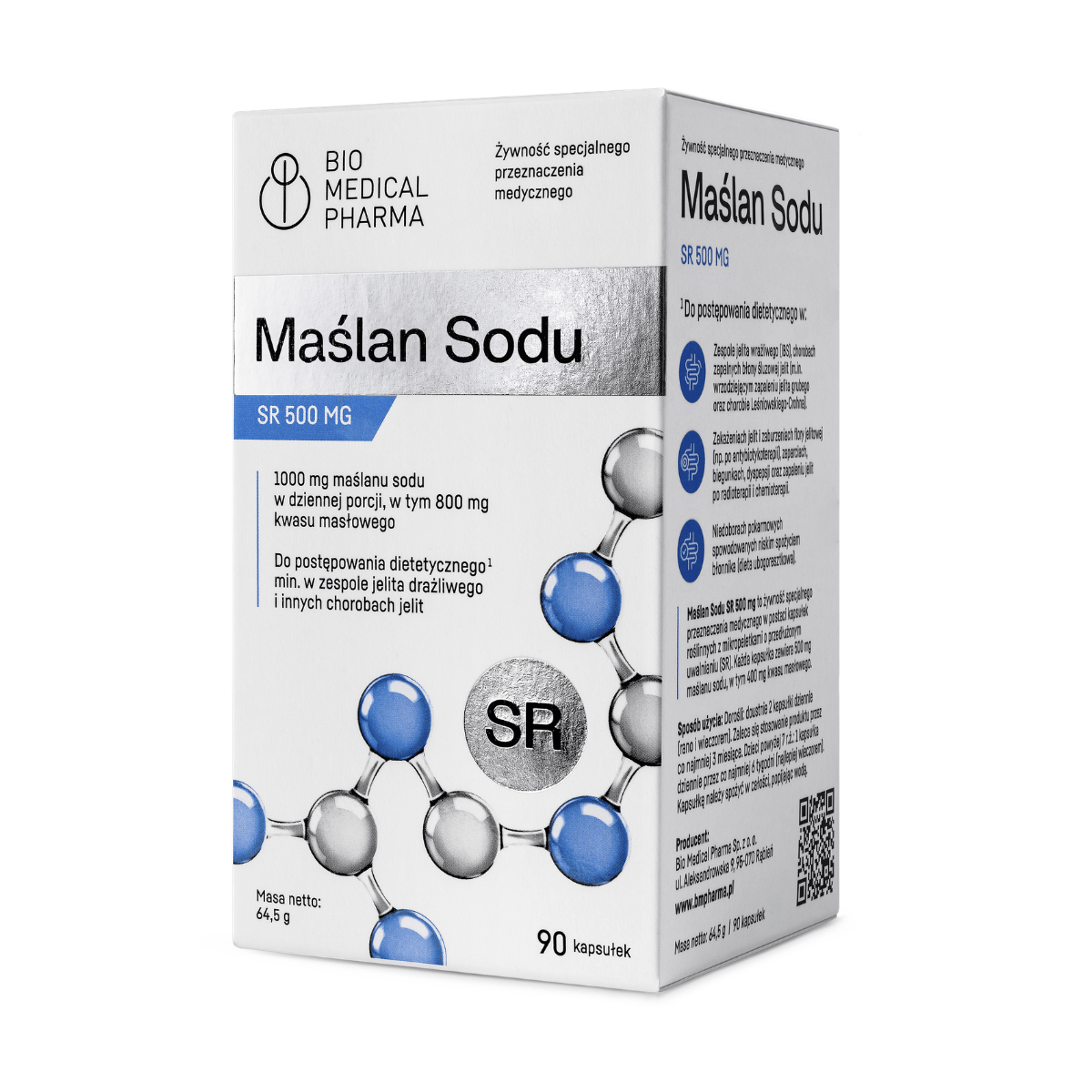 Maślan sodu SR 500 mg – wsparcie dietetyczne jelit