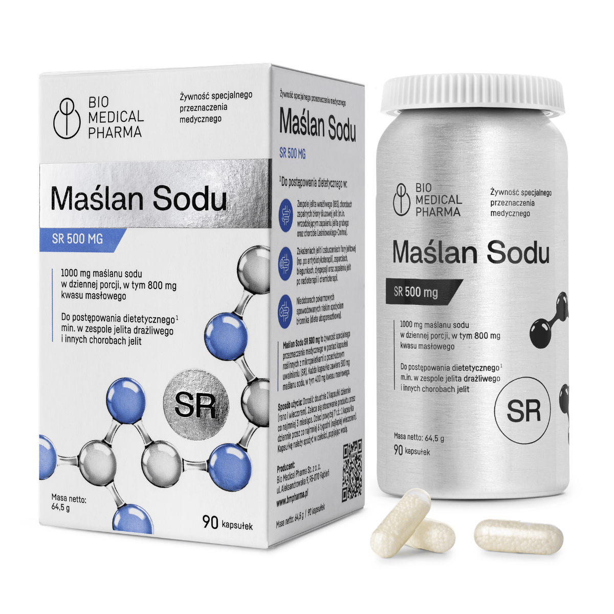 Maślan sodu SR 500 mg – wsparcie dietetyczne jelit