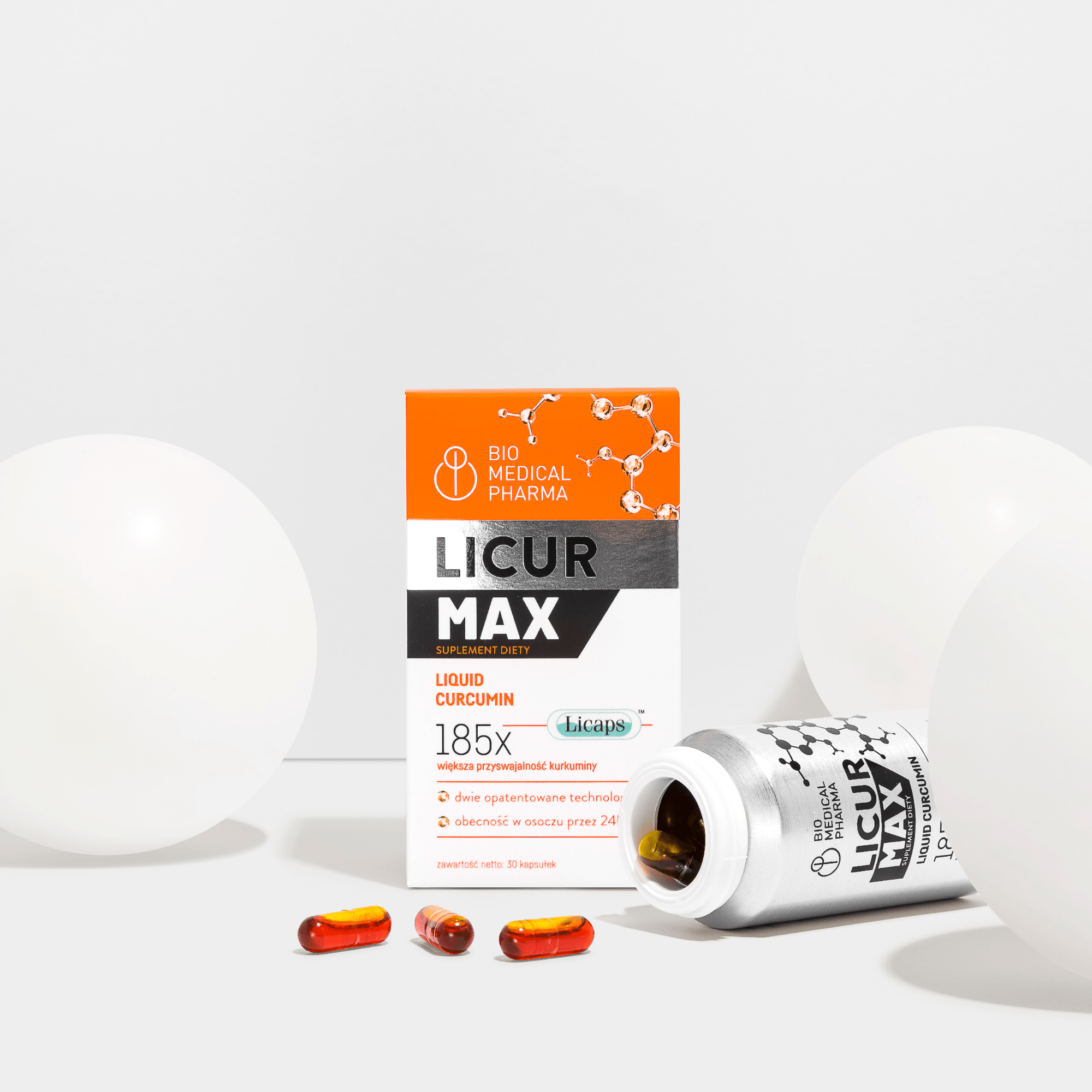 Zestaw: 2x Licur Max 30 - Płynna kurkumina w kapsułkach